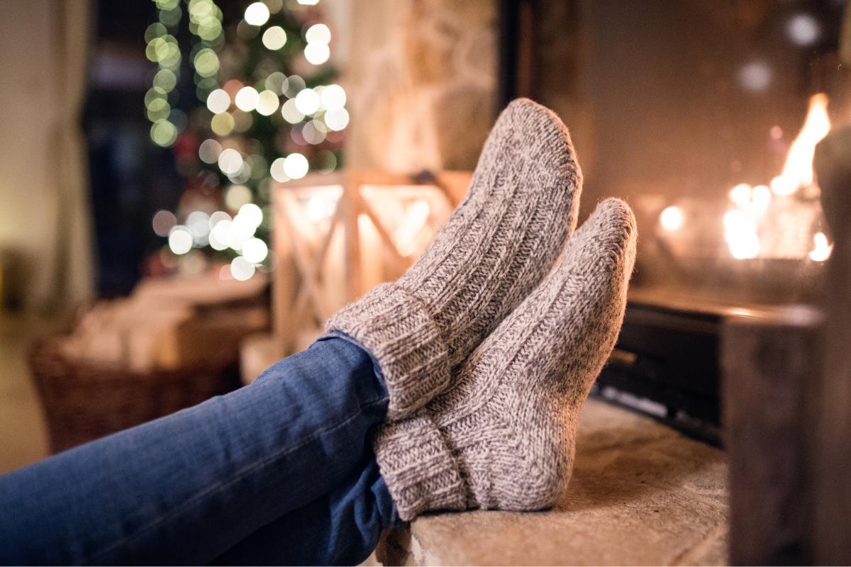 väl insvept varmt hemma