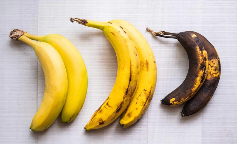 bananer med olika mognadsgrad