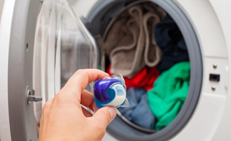 Kapsel för tvättmaskin